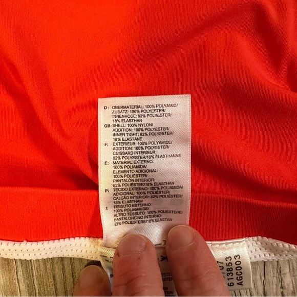 Adidas Women's Athletic Skort M Orange ClimaCool Tennis Gym Activewear - Picture 7 of 8
